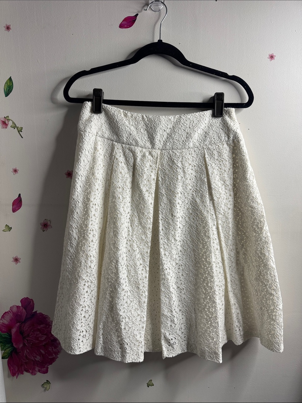 WD.NY Cream Lace Circle Skirt